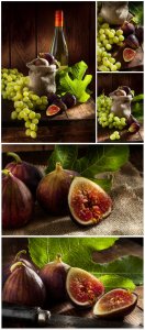  Figs and grapes - Stock photo 