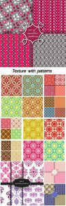  Beautiful texture with patterns, backgrounds vector 