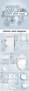  Christmas vector background with snowflakes and elements for text 