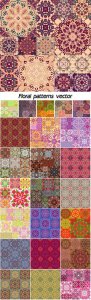  Floral patterns, vector backgrounds with colored patterns and flowers 