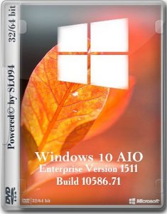  Windows 10 Enterprise AIO 2in1 (32/64 bit) v.02.02.16 (RUS/2016/by SLO94) 